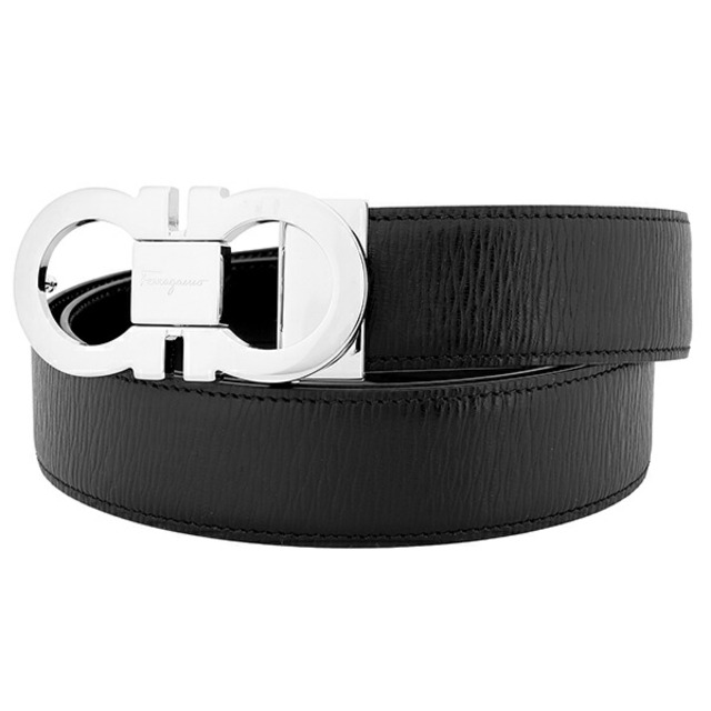 新品 フェラガモ FERRAGAMO ベルト リバーシブルベルト ブラック BLACK