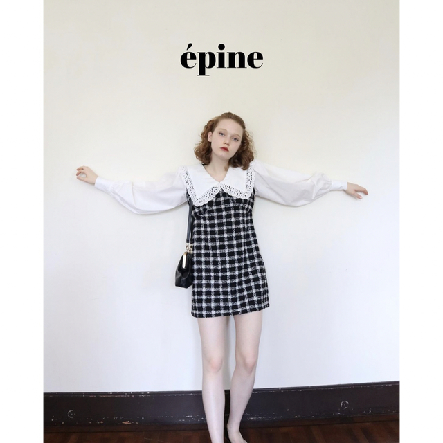 epine ❤︎ arm volume lace collar onepiece