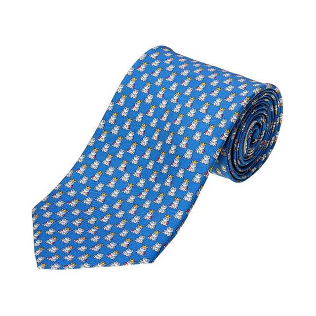 Ferragamo(フェラガモ)の新品 フェラガモ FERRAGAMO ネクタイ FROG ブルー 青 メンズのファッション小物(ネクタイ)の商品写真