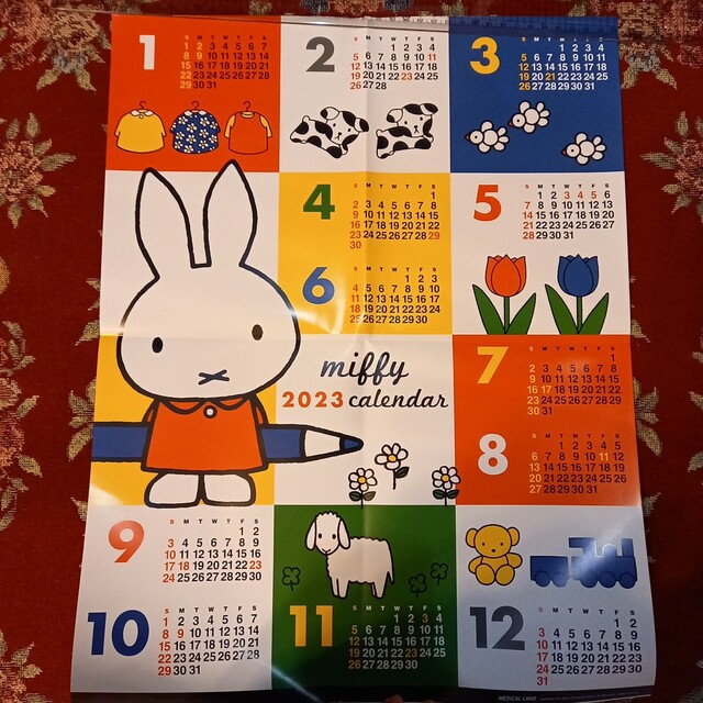 miffy(ミッフィー)のミッフィー 2023年カレンダー インテリア/住まい/日用品の文房具(カレンダー/スケジュール)の商品写真