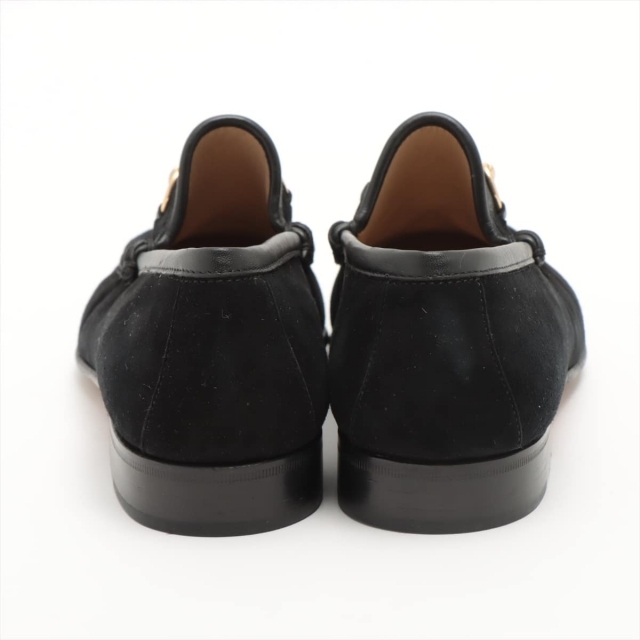 Gucci(グッチ)のグッチ ホースビット スエード 37 1/2 ブラック レディース ローフ レディースの靴/シューズ(ローファー/革靴)の商品写真