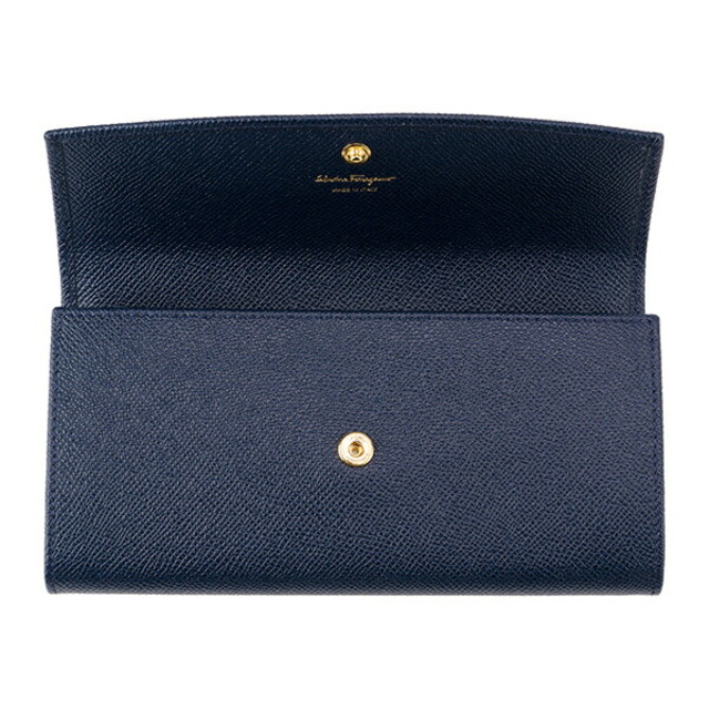 新品 フェラガモ FERRAGAMO 長財布 コンチネンタルウォレット ネイビー-