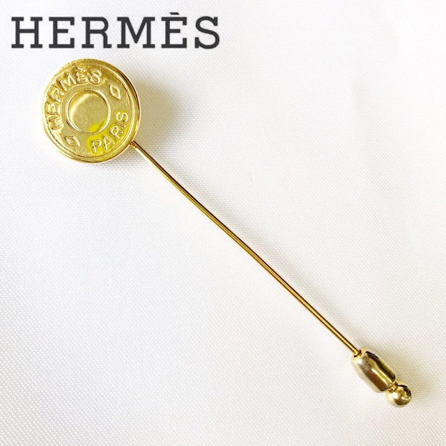 【美品】HERMES エルメス セリエ ピンブローチ ゴールドのサムネイル