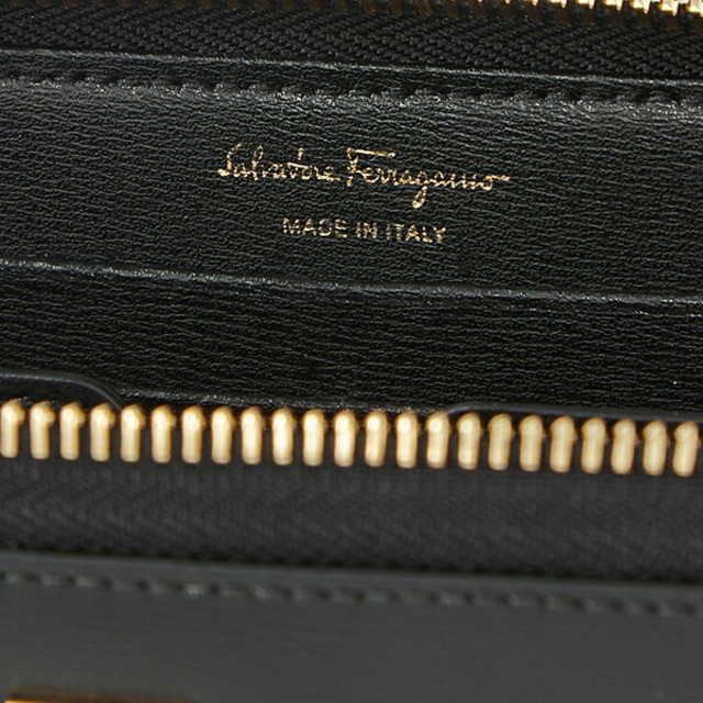 Ferragamo(フェラガモ)の新品 フェラガモ FERRAGAMO 長財布 ジップアラウンドウォレット ネロ レディースのファッション小物(財布)の商品写真