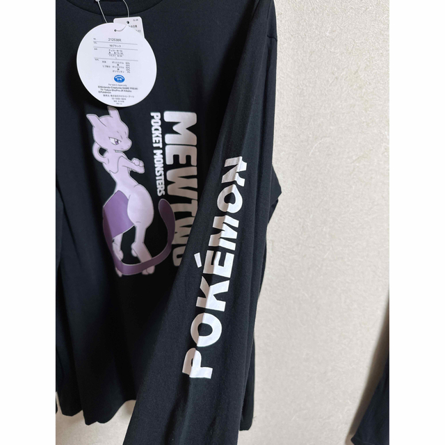 ポケモン(ポケモン)の新品　ポケモン　メンズ　ミュウツー　プリント　ルームウェア　ブラック　L メンズのトップス(Tシャツ/カットソー(七分/長袖))の商品写真