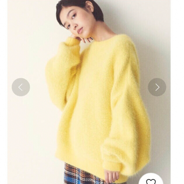 SNIDEL - スナイデル♡ファーイパルジャガードニット イエロー SNIDEL - スナイデル♡ファーイパルジャガードニット イエロー