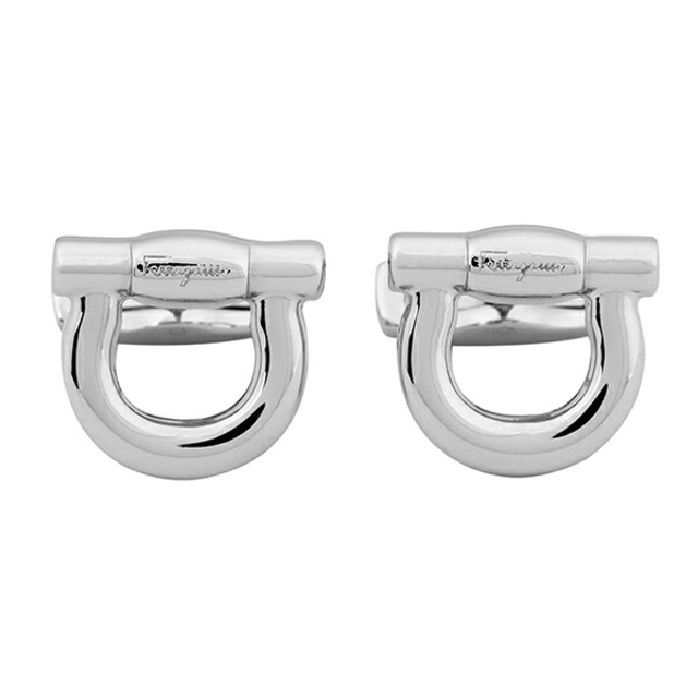 新品 フェラガモ FERRAGAMO カフスボタン カフリンクス シルバー 大人
