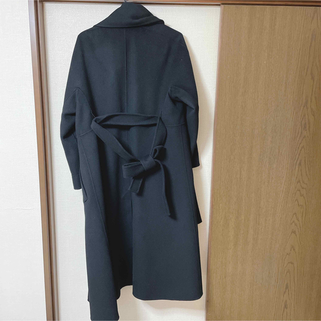 RANDEBOO(ランデブー)のRANDEBOO ♡Muffler docking wool coat ブラック レディースのジャケット/アウター(ロングコート)の商品写真