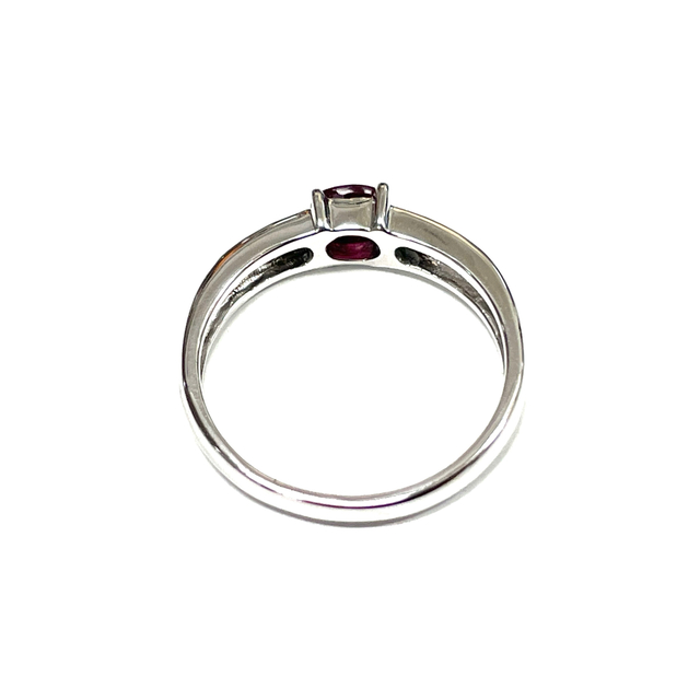 K14WG RING Ruby Diamond White Gold 0.5ct-tops.edu.ng