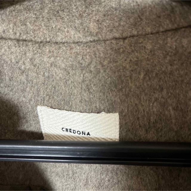 クレドナ☆credona☆ラグランスリーブロングコート☆グレーベージュ-