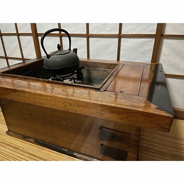 が大特価! 【超希少】黒柿 長火鉢【インテリア、コレクションにも