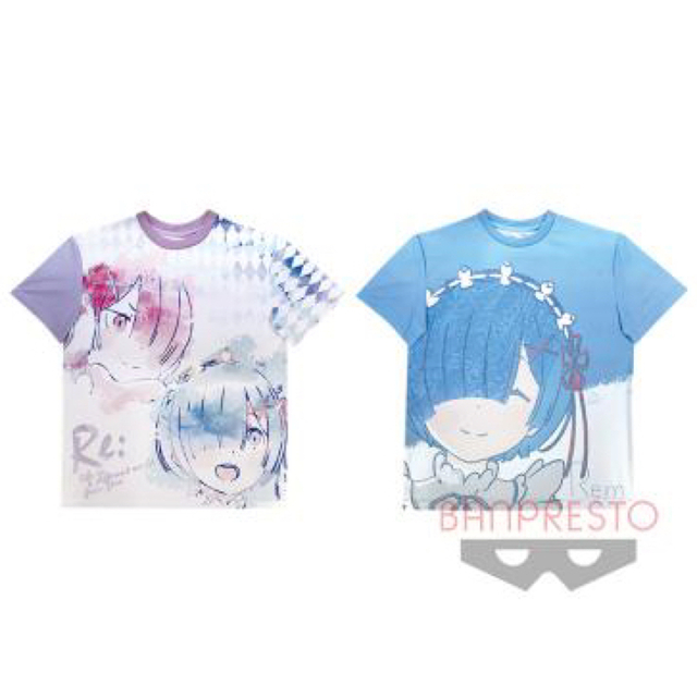 BANPRESTO(バンプレスト)の【al様専用】リゼロ　WOW!ARTフルカラーTシャツvol.5  2枚セット レディースのトップス(Tシャツ(半袖/袖なし))の商品写真