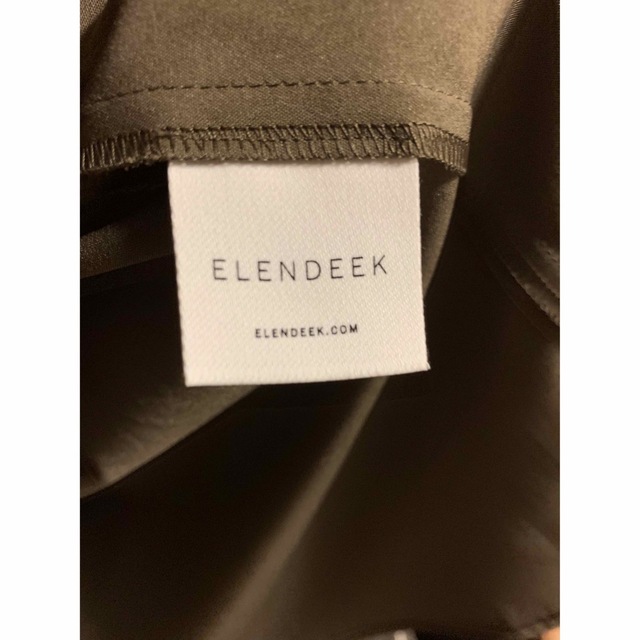 ELENDEEK(エレンディーク)のELENDEEK エレンディーク ニット異素材ワンピース 茶系 レディースのワンピース(ロングワンピース/マキシワンピース)の商品写真