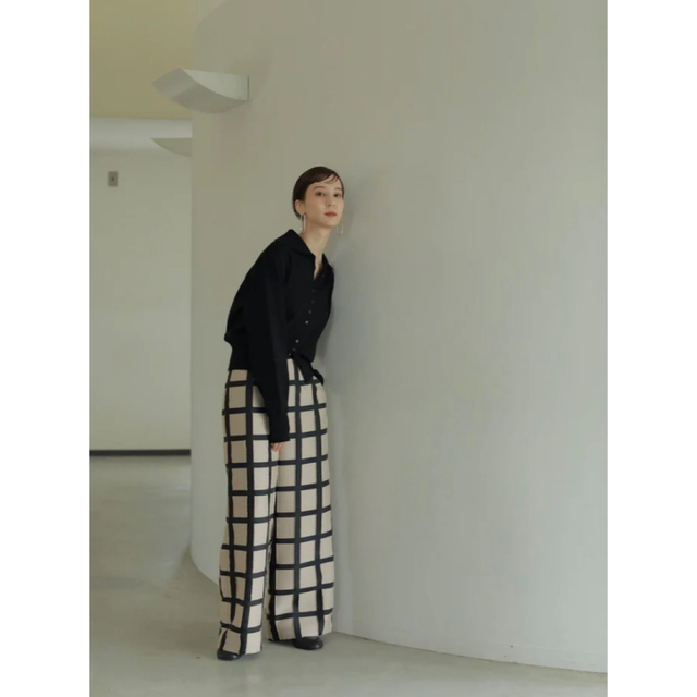 louren geometric jacquard widepants | myglobaltax.com