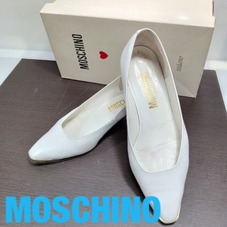 モスキーノ(MOSCHINO)の靴 ☆MOSCHINO ☆6サイズ 約23cm 白 ☆モスキーノ ☆レデイース(ハイヒール/パンプス)