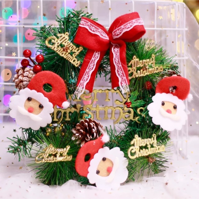 クリスマスリース クリスマス花輪 ドアリース 壁飾り 人工造花 デラックスリース | フリマアプリ ラクマ