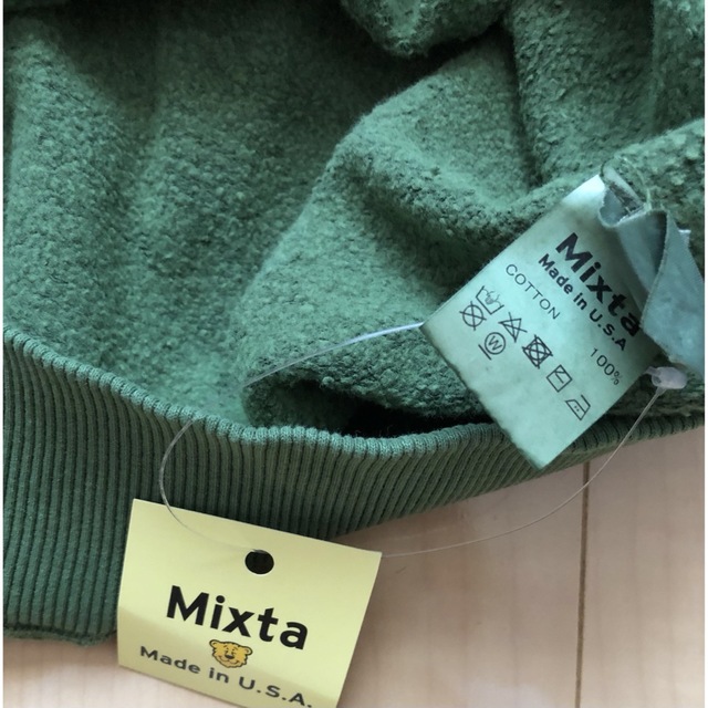 Mixta(ミクスタ)のMixta スウェット(S) 新品未使用　グリーン レディースのトップス(トレーナー/スウェット)の商品写真