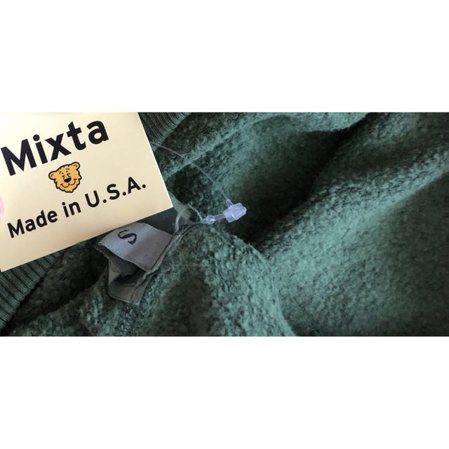 Mixta(ミクスタ)のMixta スウェット(S) 新品未使用　グリーン レディースのトップス(トレーナー/スウェット)の商品写真