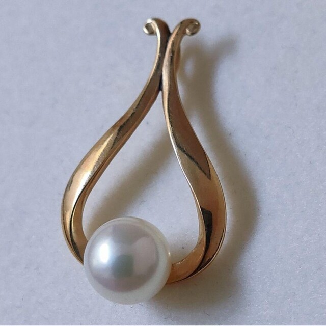 ミキモト MIKIMOTO アコヤパール 4P ネックレス トップ K14YG