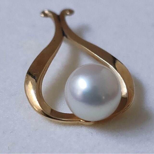 ミキモト MIKIMOTO アコヤパール 4P ネックレス トップ K14YG