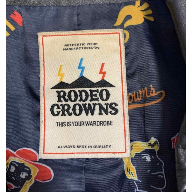 RODEO CROWNS(ロデオクラウンズ)のロデオクラウンズ　レザージャケット　コート　ダウン　レザー　ライダース レディースのジャケット/アウター(ライダースジャケット)の商品写真