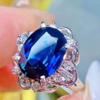 天然 ブルーサファイア ダイヤ リング2.61ct pt900 ¥ - リング(指輪)