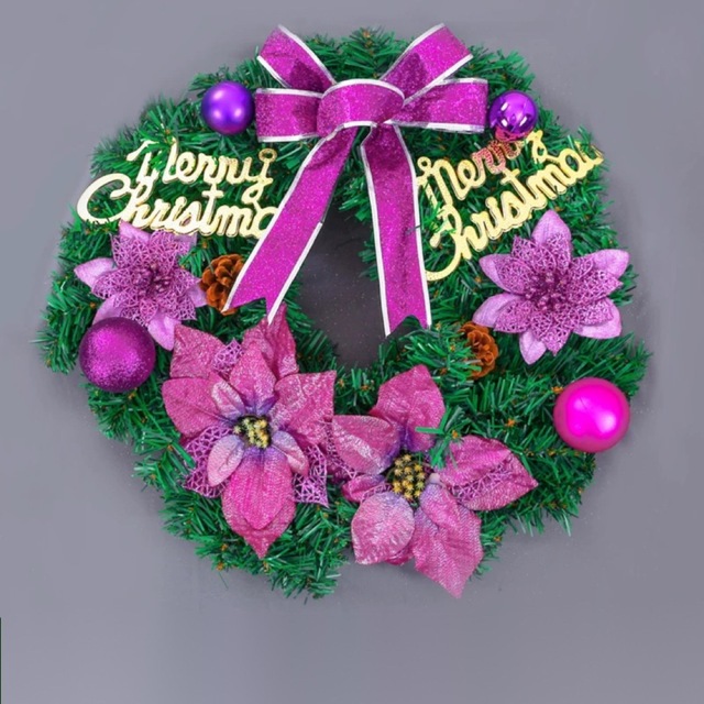 クリスマスリース クリスマス花輪 ドアリース 壁飾り 人工造花 デラックスリース幅48cmご注意
