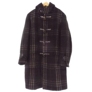 バーバリー(BURBERRY)のBURBERRY バーバリー ダッフルコート 1点 ブラウン系 L ウール100＆ フード チェック AM3613W(ダッフルコート)