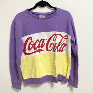 贈る結婚祝い Coca-Cola 90s レトロ マルチカラー 切替 スウェット