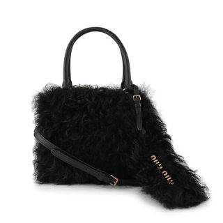 ミュウミュウ(miumiu)の新品 ミュウミュウ MIU MIU ハンドバッグ ジップド トップハンドルバッグ ネロ(ハンドバッグ)