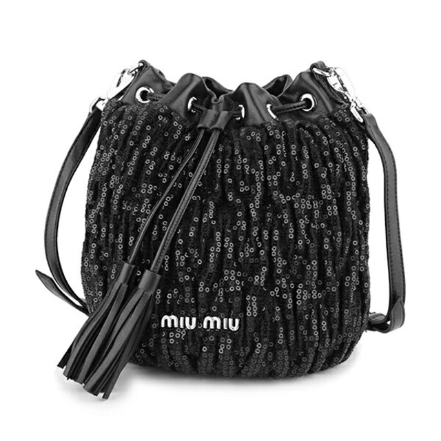 新品 ミュウミュウ MIU MIU ショルダーバッグ パイエット マテラッセ ネロ | フリマアプリ ラクマ