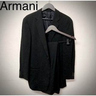 ジョルジオアルマーニ(Giorgio Armani)のArmani アルマーニ スーツ 上下 セットアップ ジャケット パンツ 黒(セットアップ)