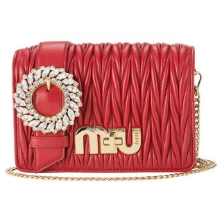 ミュウミュウ(miumiu)の新品 ミュウミュウ MIU MIU ショルダーバッグ マテラッセ フォーコ(ショルダーバッグ)