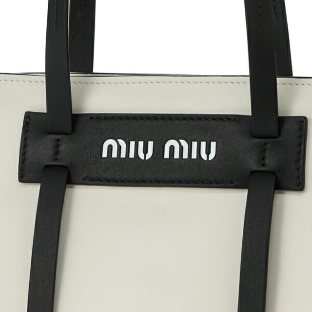 新品 ミュウミュウ MIU MIU トートバッグ グレースラックス ホワイト 白