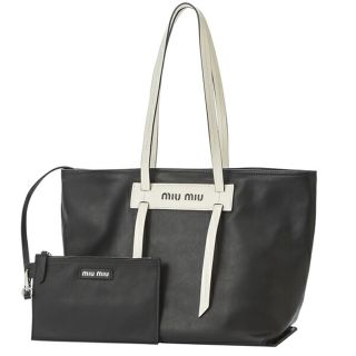 ミュウミュウ(miumiu)の新品 ミュウミュウ MIU MIU トートバッグ グレースラックス ブラック 黒(トートバッグ)