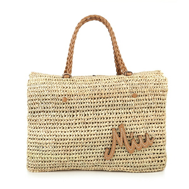 オンライン 買い 【美品】ミュウミュウ miumiu ビジュー ロゴ かご