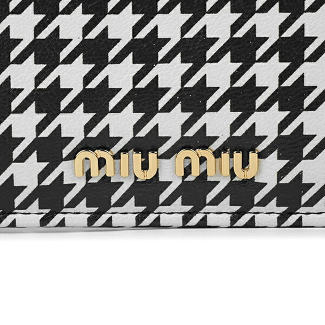 miumiu プリントマドラスレザー カードケース ブルー 専用