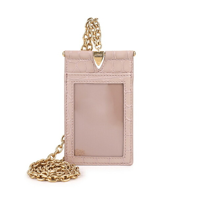 新品 ミュウミュウ MIU MIU パスケース(定期入れ) クロコプリント