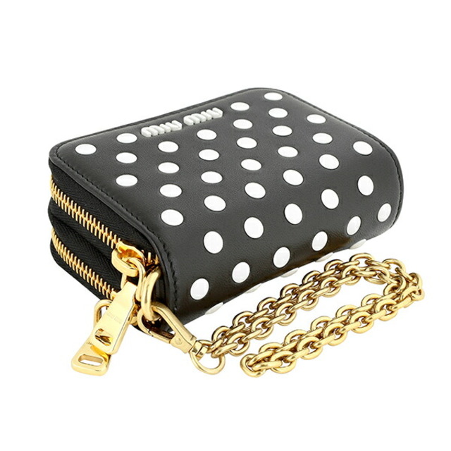 miumiu - 新品 ミュウミュウ MIU MIU カードケース ドットスタッズ