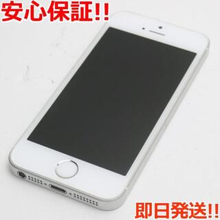 アイフォーン(iPhone)の超美品 SIMフリー iPhoneSE 64GB シルバー (スマートフォン本体)