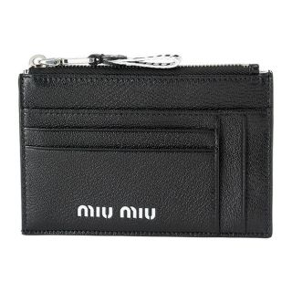 ミュウミュウ(miumiu)の新品 ミュウミュウ MIU MIU カードケース マドラス スポーツ ブラック 黒(名刺入れ/定期入れ)