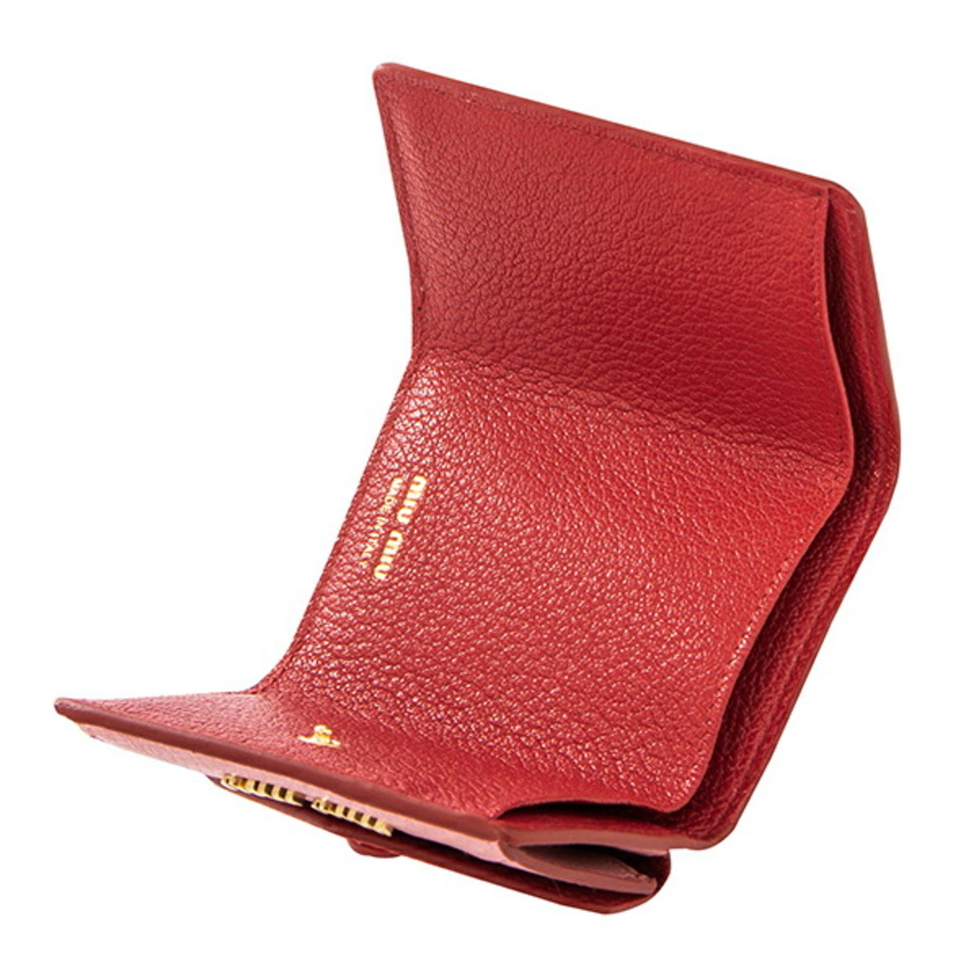 新品 ミュウミュウ MIU MIU 3つ折り財布 マドラス ラブ ローザ 新品 ミュウミュウ MIU MIU 3つ折り財布 マドラス ラブ ローザ