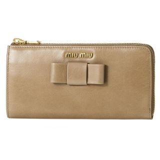 新品 ミュウミュウ MIU MIU 長財布 ヴィッテロ シャイン フィオッコ