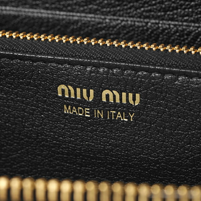 miumiu(ミュウミュウ)の新品 ミュウミュウ MIU MIU 長財布 マドラスフィオッコ ネロ レディースのファッション小物(財布)の商品写真