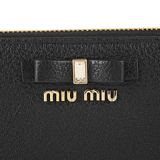 miumiu(ミュウミュウ)の新品 ミュウミュウ MIU MIU 長財布 マドラスフィオッコ ネロ レディースのファッション小物(財布)の商品写真