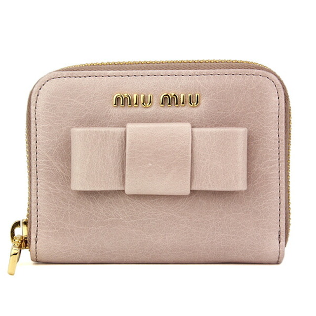 新品 ミュウミュウ MIU MIU コインケース ヴィッテロ シャイン ペールピンク