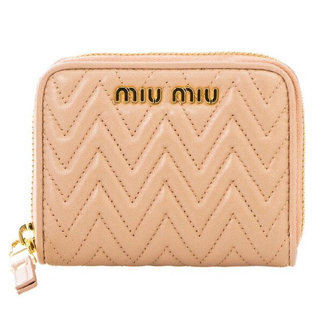 新品 ミュウミュウ MIU MIU コインケース ナッパ インプントゥーレ オルキディア