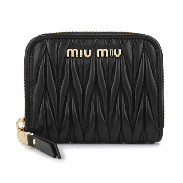 【箱・ギャランティ付き】MIUMIU コインケース 黒 マテラッセ