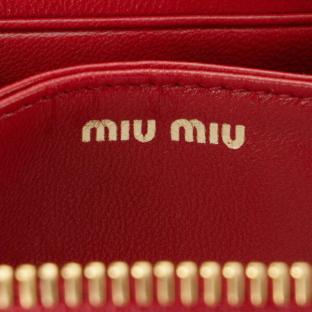 新品 ミュウミュウ MIU MIU コインケース マテラッセ レッド 赤