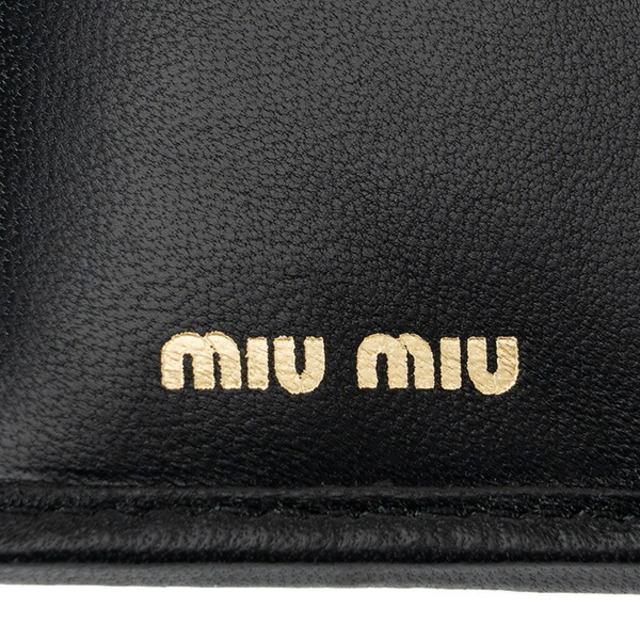 miumiu - 新品 ミュウミュウ MIU MIU 2つ折り財布 マテラッセ ブラック ...